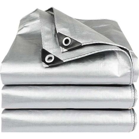 Bâche de Protection 5x5m, Étanche pour Meubles de Jardin, Voiture, Piscine, Bateaux