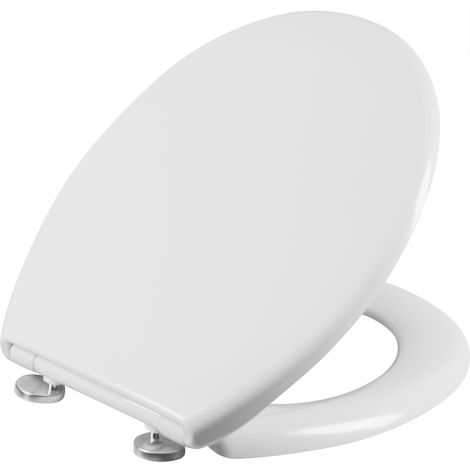 Cornat Sedile WC "Nuwei" – Bianco neutro – Duroplast facile da pulire – Funzione Quick Up & Clean – Abbassamento automatico – Comodo montaggio dall'alto/sedile WC/copriwater / 1076435 (1/5)