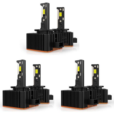 3 paires/110 W LED V31 pour phares de voiture série D, ampoules LED 10 000 lm, 6 500 K, D1/D1S, 3 tubes en cuivre (1/5)