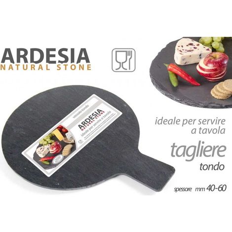 x12 Tagliere tondo in ardesia cm 30 x 23 casa pub o ristoranti