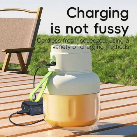 Presse-Agrumes Portable, Mixeur à Smoothies, 12 Couteaux, Agitateur, Bouteille, Presse-Agrumes Rechargeable, Outil de Cuisine B (1/4)