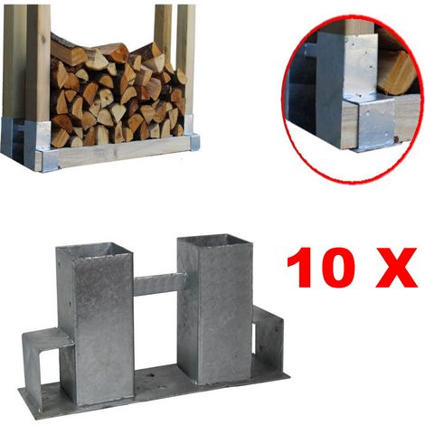 Holzstapelhilfe Stapelhilfe Holzstapelhalter Brennholz Kaminholzregal 10 Stück