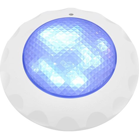 HAUTOUR Lumière Piscine LED, Projecteur Piscine RGB Submersible IP68 avec Télécommande, Spot 12V 45W 3000LM Étanche, Éclairage Multicolore pour Piscines Intérieure Extérieure Hôtel Spa, 26cm (1/5)