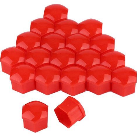 20 Stück 21 mm Diebstahlsichere Radmuttern, Schutzkappen, Schraubenabdeckungen, Autonaben, Rot (1/5)