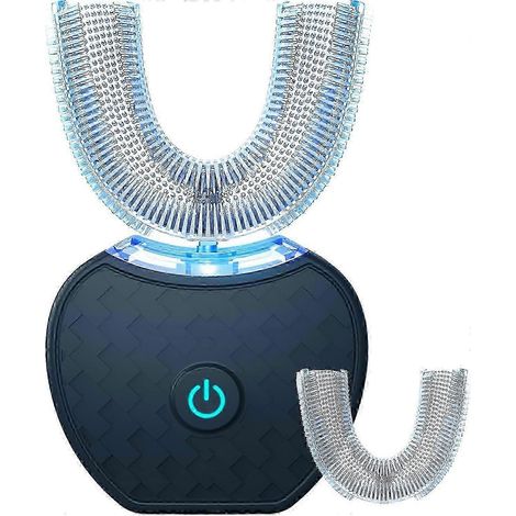 Brosse à dents ultrasonique Sonic Pro, conforme aux normes ADA, design en forme de U, 360 poils, rechargeable et étanche. (1/4)