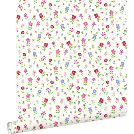 papier peint fleurs multicolore  - ESTAhome (1/5)