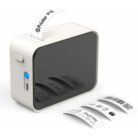 étiqueteuse Bluetooth, P15 Mini Imprimante Etiquette Autocollante, Etiqueteuse Imprimante Portable Thermique, APP Connexion, Compatible avec iOS et Android pour Maison, Bure au, école (Beige (1/4)