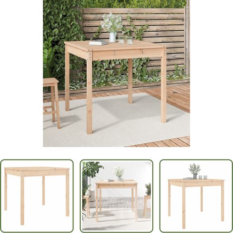 Holz - Gartentisch 82,5x82,5x76 cm Massivholz Kiefer (1/5)