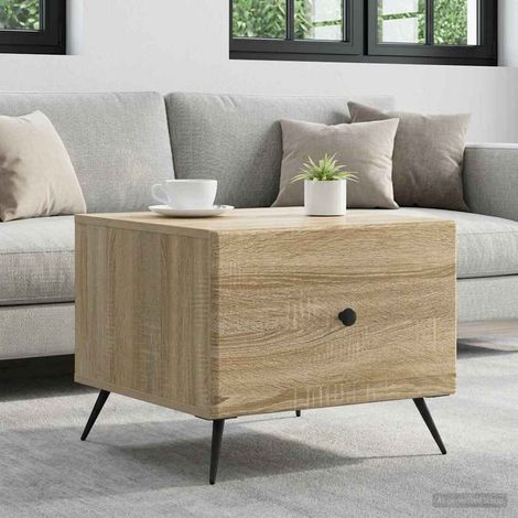 vidaXL Tavolino da salotto con cassetto Rovere Sonoma 49 x 50 x (1/5)