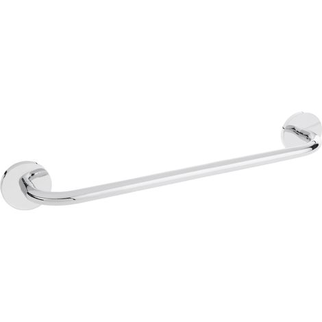 PrimeMatik - Toallero barra para pared cromado 580x60x74mm modelo Renne