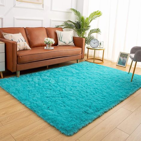 Tappeti morbidi a pelo lungo per camera da letto, tappeti morbidi per soggiorno, tappeti per cameretta, tappeti per bambine, tappeti per bambini, tappeti per arredamento casa, 4 x 5,3 piedi, grigio (1/5)