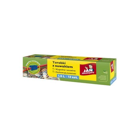 Bolsas con cremallera JAN essential de 1,5 L - 12 unidades