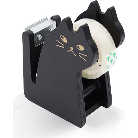 BEBUSINGOTO Dispensador de cinta adhesiva transparente, material de oficina, para rollos de cinta de 23 mm de ancho, ideal para oficinas y escritorios. (1/5)