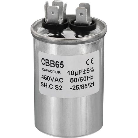 Condensateur CBB65 20uF 450V – Démarrage moteur électrique – 45x85mm – Fréquence 50/60Hz – Pour compresseurs et pompes à eau