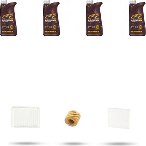 Kit tagliando 3 FILTRI e 4L OLIO compatibile con Toyota Corolla X (E14/E15) 1.33 VVT 74kw Dal 2008 (1/4)