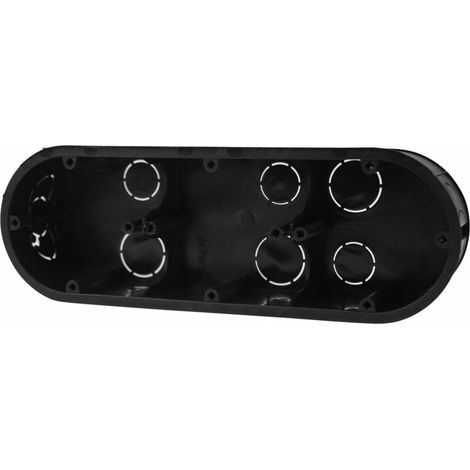 UP-Schalterdose 3f 45mm schwarz Schalterdosen & Abzweigdosen