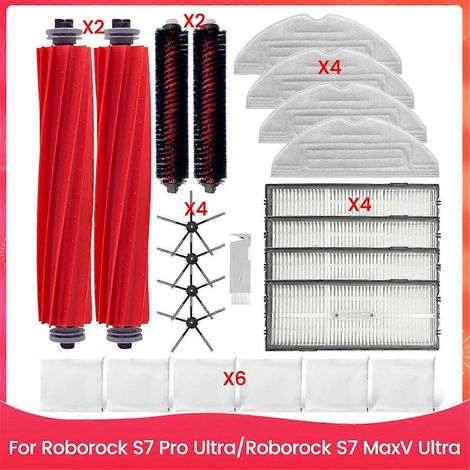 Kit d'accessoires pour Roborock S7 Pro : brosses latérales principales et filtres HEPA (1/5)