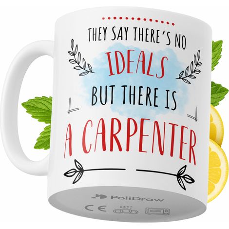 Lustiger Becher für Schreiner – Kaffee- oder Teebecher mit witzigem Textdesign – ideal für Geburtstage, Namenstage, Feiertage und besondere Anlässe. Hochwertiger Becher für Zuhause, Büro und Arbeit. F