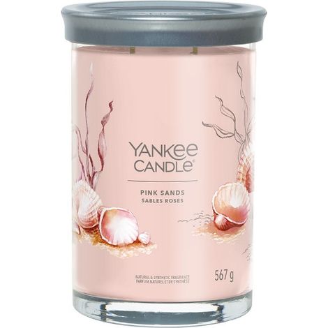 YANKEE CANDLE CANDELA TUMBLER GRANDE SIGNATURE PINK SANDS (1/4)