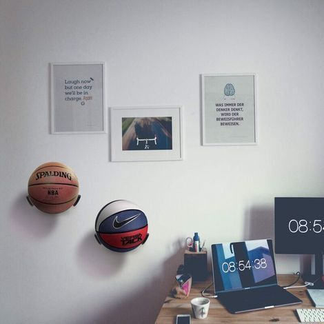 Support de rangement pour ballon de basket-ball/football (1 pièce) (1/4)
