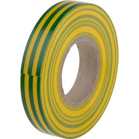 Ruban isolant RS PRO en PVC Vert, Jaune 20m x 12mm x 0.13mm ( Prix pour 1 )