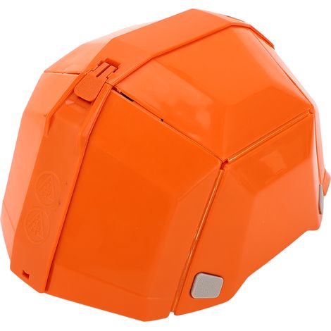 Casque pliable haute résistance en plastique, protection de tête, sécurité pour chantier, sport, voyage, orange (1/5)