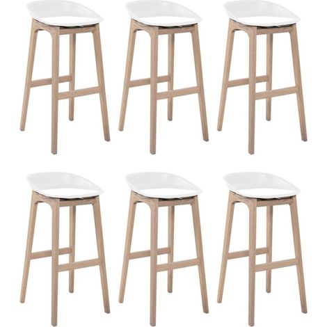 Lot de tabourets de bar en bois 65cm RIVA