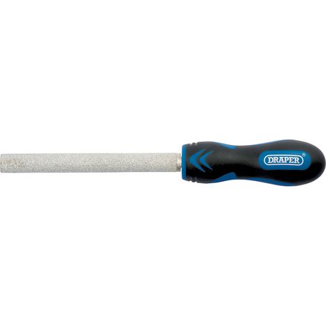 Draper Tilers File - 140mm Soft Grip Half-Round Tiling File for Precise Edge Shaping and Finishing