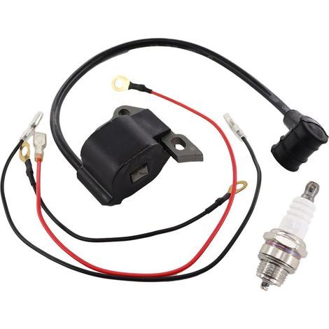 Bobina di accensione con candela per motosega STIHL 021 023 025 MS210 MS230 MS250 e decespugliatore FS160 FS180 FS220 FR220 FS280 FS290. Sostituisce il codice 0000 400 1306. (1/5)