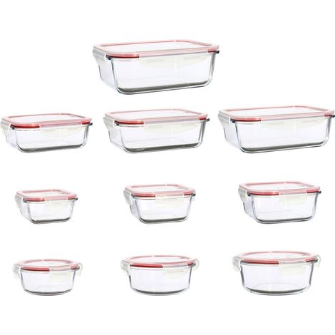 Set de 10 boîtes hermétiques en verre, CLÉMENTINE (1/5)