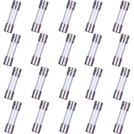 250V 20 Pcs 5x20mm Fusible En Verre À Soufflage Rapide 4A 250V 0.2x0.78 pouce Fusible Temporisé (Paquet de 20 Pcs) (1/2)