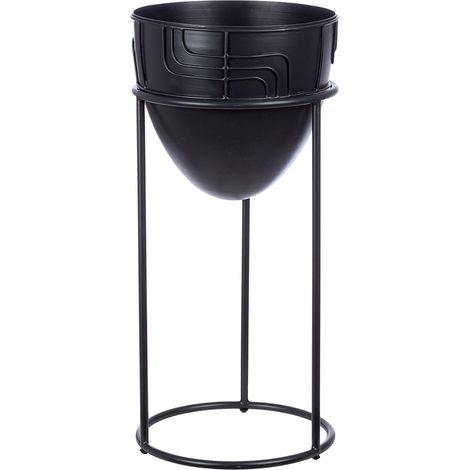 Vase décoratif, métal, Noir, 50 cm (1/4)