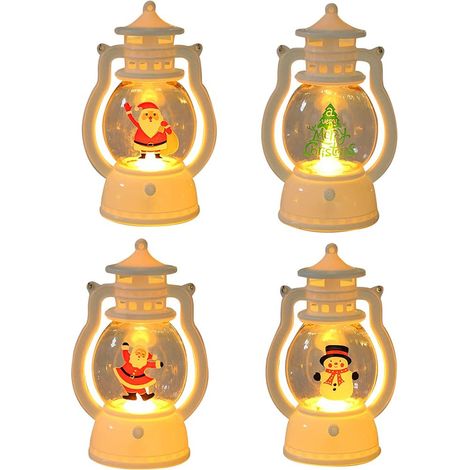 guirnaldas de luces a pilas, con motivos navideños, portátiles, para interior/exterior. (1/5)