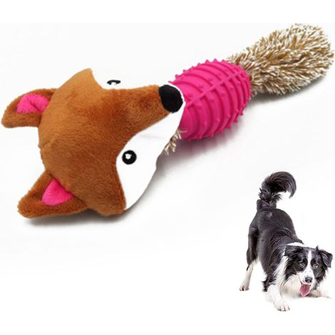 Jouet en peluche pour chien, jouet à mâcher durable, jouet couineur et interactif pour chiots de petite à moyenne taille (1/5)