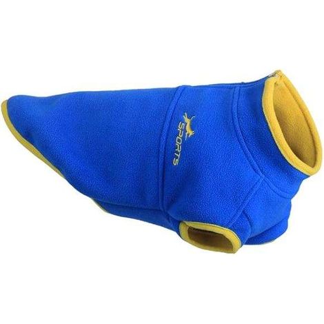 Hundebekleidung, Sportfleece, warmes blaues Sweatshirt, Größe L