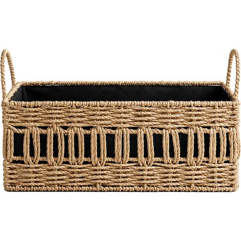 Panier de rangement en tissu avec doublure, panier décoratif grande capacité pour objets du quotidien, rangement de table, table basse, meuble TV, salon, chambre et maison(392615cm (1/5)