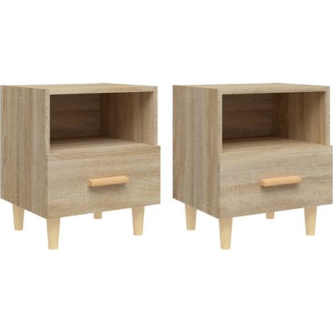 Maison Exclusive - Comodini 2 pz Rovere Sonoma 40x35x47 cm (1/5)