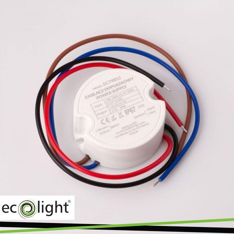 Alimentatore LED 12V IP67 30W rotondo per scatola