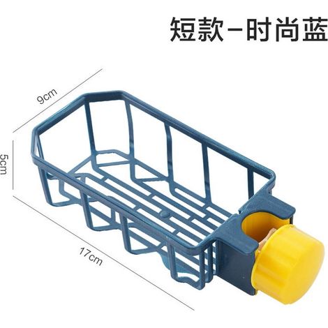Rack De Rangement Pour Robinet De Cuisine - Support D’Égouttage Sans Perçage - Pour Éponge, Chiffon Et Brosse À Vaisselle - 1 Pièce (1/5)