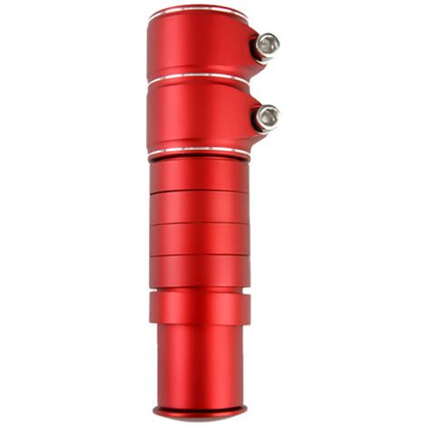 Rehausseur de potence pour vélo de route et VTT, rallonge de guidon, adaptateur de direction en alliage d'aluminium, 13 cm, rouge