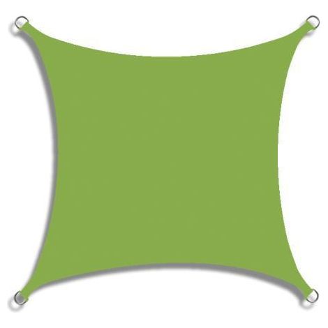 Toile Tendue Terrasse 2x2M Voile d'ombrage anti UV Protection des rayons UV Tissu imperméable Résidérant Aux Intempéries Pour Terrasses Piscines, Vert (1/2)