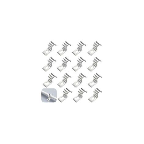 Lot de 50 colliers de fixation en métal de 6 mm - Colliers de serrage et support de câbles à visser