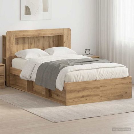 Teenpull – Bettgestell mit Stauraum Artisan-Eiche 120 x 190 cm (1/5)
