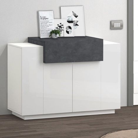 Moderne weiße Anrichte Küchenschrank Wohnzimmer Coro Bata Ardesia (1/5)