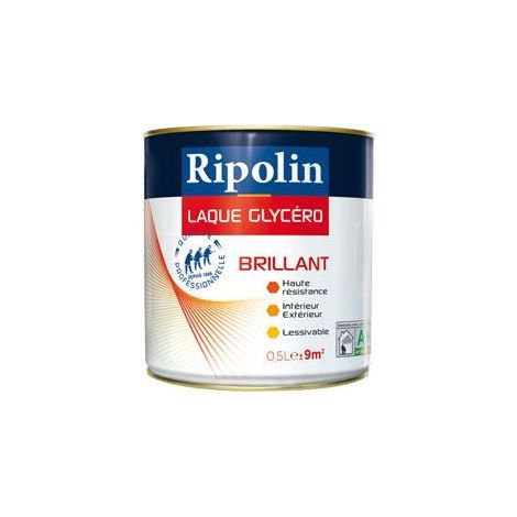 Peinture - RIPOLIN - RIP GLYC. DECO BRILL - 0.5L - Vert d'eau - Brillant