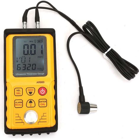 Capteur Intelligent AR860 Jauge d'Épaisseur à Ultrasons Numérique avec Écran LCD et sonde de mesure 1,0-300,0 mm (acier) (1/5)