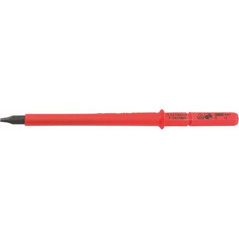 Draper 24739 Ergo Plus™ VDE Interchangeable Screwdriver Blade – 5.5mm x 100mm, Plain Slot (1/2)