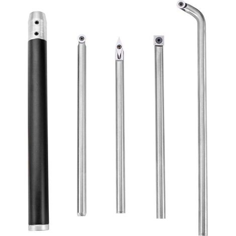 Outils de tournage en bois - 5 pièces - 4 types de couteaux - Acier à haute teneur en carbone (1/5)