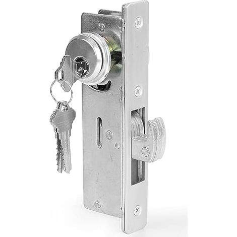 Storefront Serrure à mortaise pour porte avec crochet et cylindre, en aluminium (1-1/8 po) (1/5)