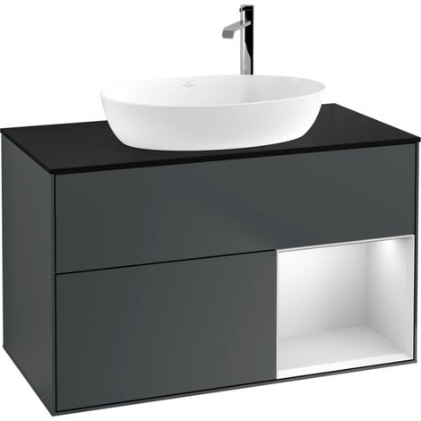 Villeroy & Boch F902MTHG Meuble sous-lavabo Finion F90 (1/2)